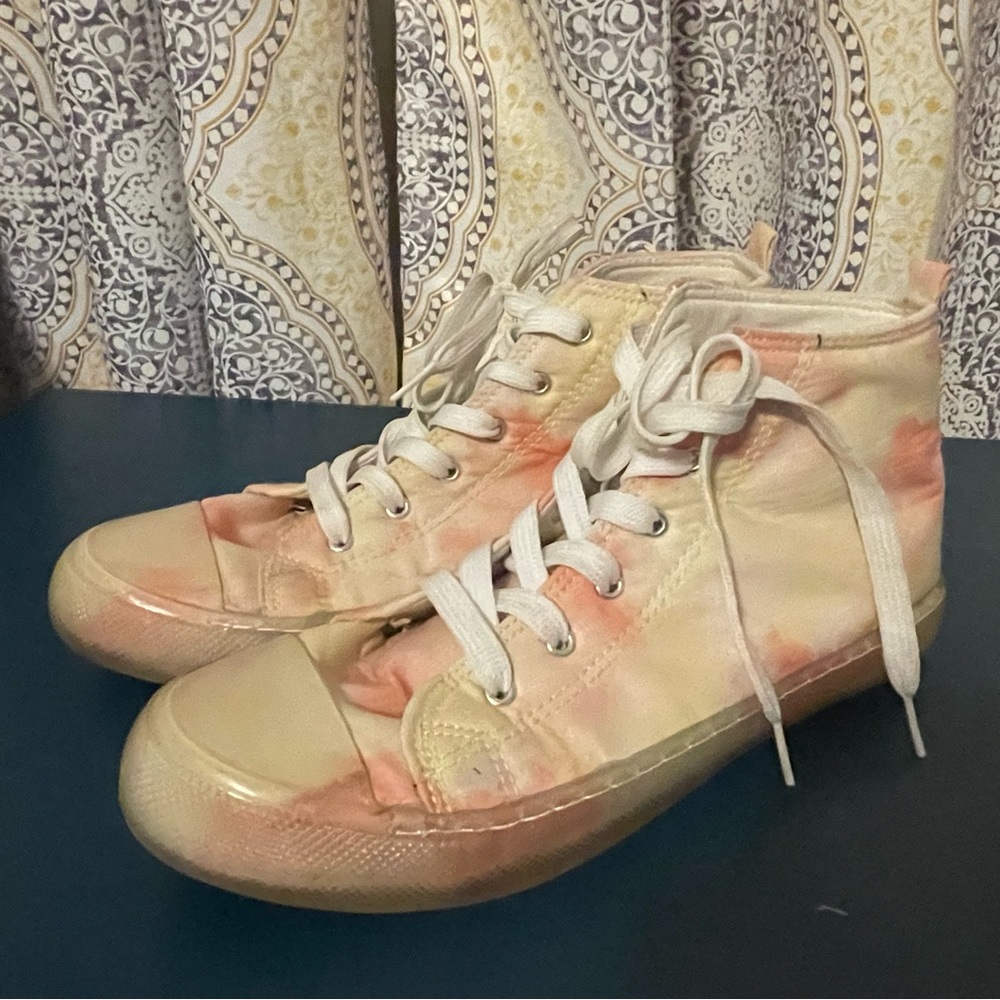 Vintage Havana for Anthropologie Rewind Tie Dye Pink High-Top Sneakers, 7.5